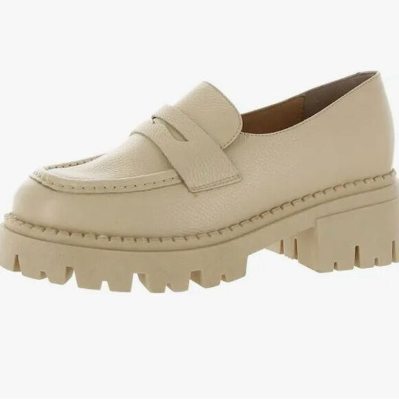 New Seychelles Meridian Platform Loafers beige - Picture 1 of 6